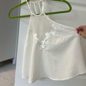 Tobi high neck halter flowy tank top